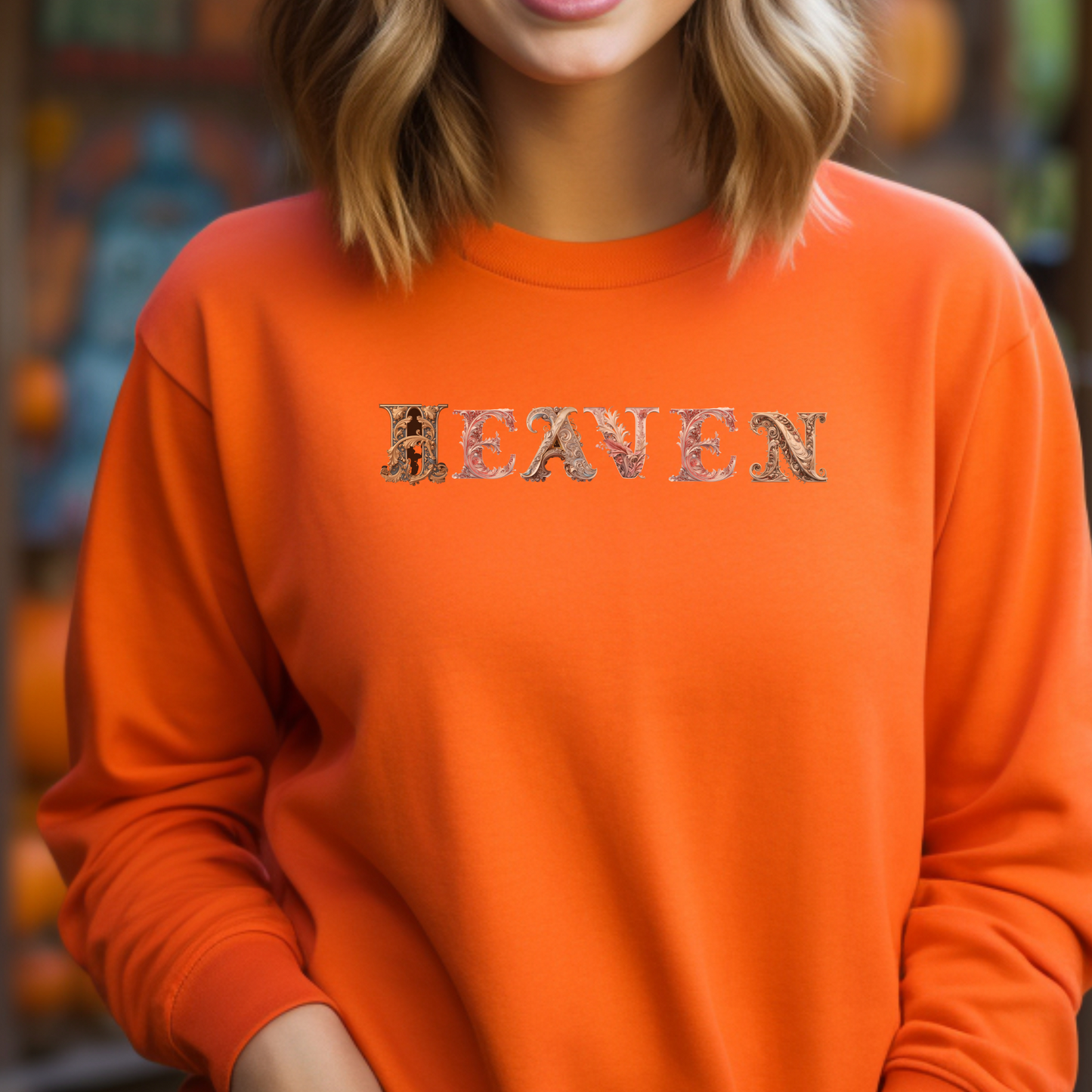 HEAVEN Sweatshirt – “Set your minds on things above.” Colossians 3:2 | Christian Sweatshirt for Men, Women & Couples, Jesus, GOD, Religious Gift, Christian Apparel