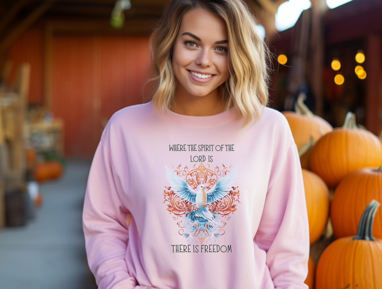 Spirit of The Lord Sweatshirt – 2 Corinthians 3:17 | Christian Apparel, Religious Gift, Jesus, GOD, Faith Sweater for Men, Women, Couples