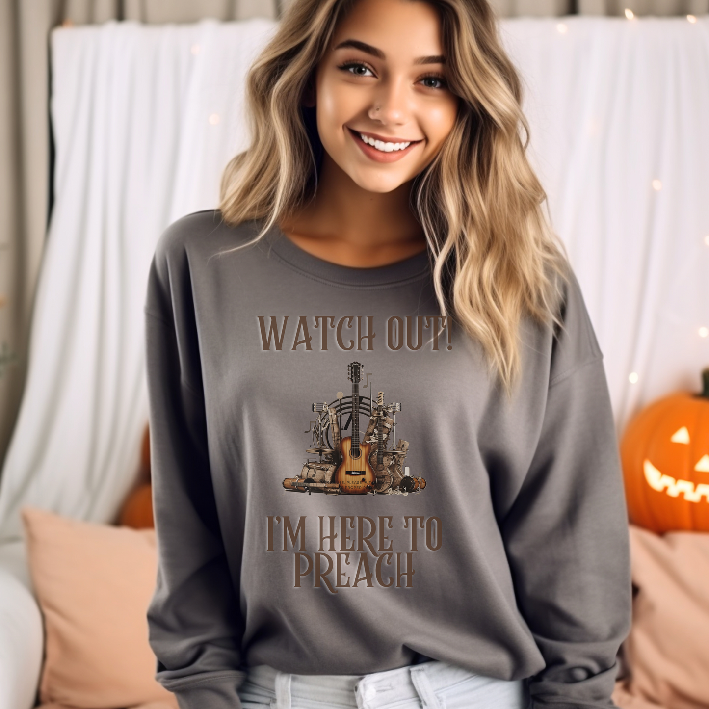 I’m Here To Preach Sweatshirt – Mark 16:15 | Christian Apparel, Religious Gift, Jesus, GOD, Faith Sweater for Men, Women & Couples