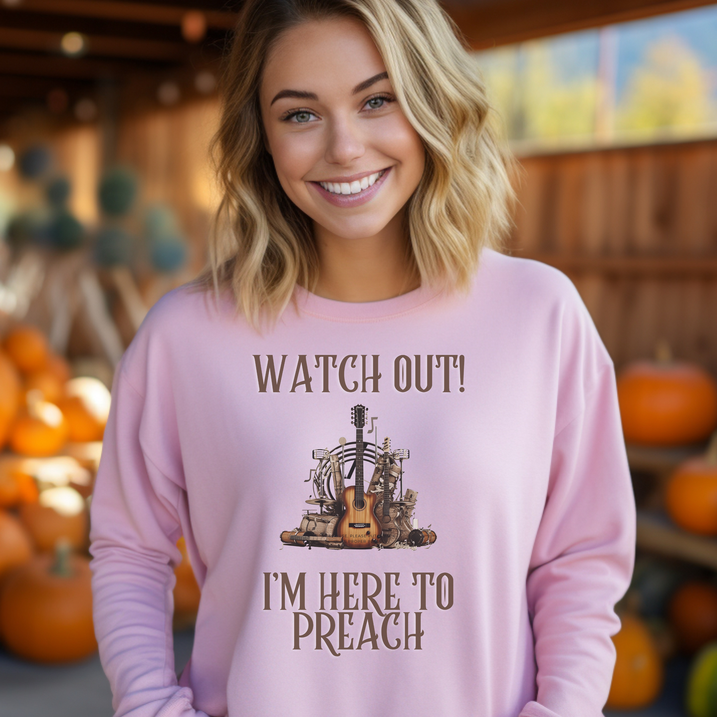 I’m Here To Preach Sweatshirt – Mark 16:15 | Christian Apparel, Religious Gift, Jesus, GOD, Faith Sweater for Men, Women & Couples