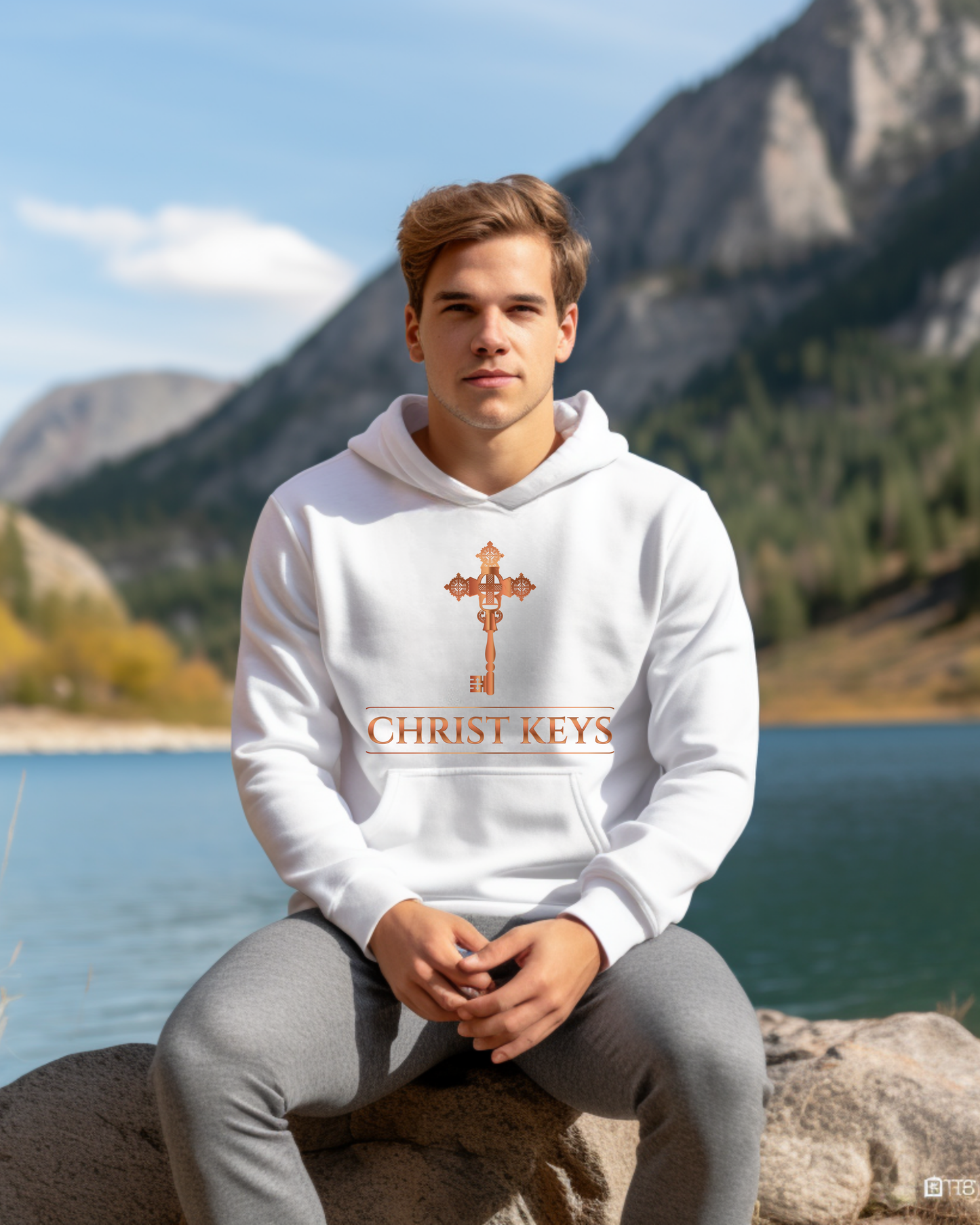 Christ Keys Designer Hoodie | “I will give you the keys of the Kingdom of Heaven” Matthew 16:19 | Unisex Heavy Blend Christian Hooded Sweatshirt