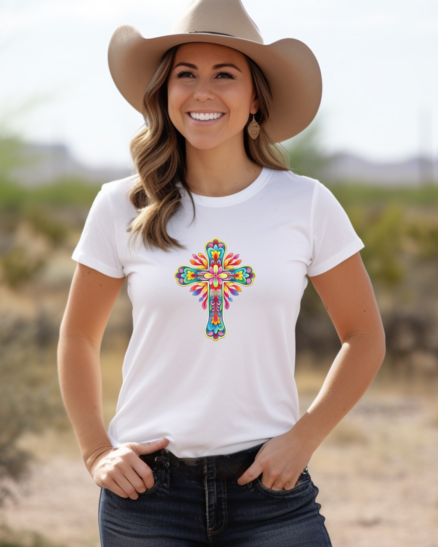 "The Peace Cross" Christian T-Shirt – John 14:27  “My peace I give you. I do not give to you as the world gives.” Designer Christian Appareal