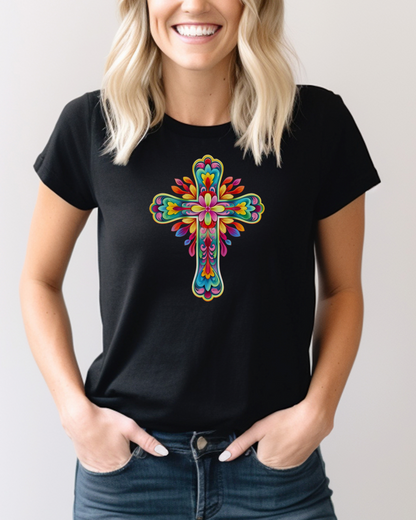 "The Peace Cross" Christian T-Shirt – John 14:27  “My peace I give you. I do not give to you as the world gives.” Designer Christian Appareal