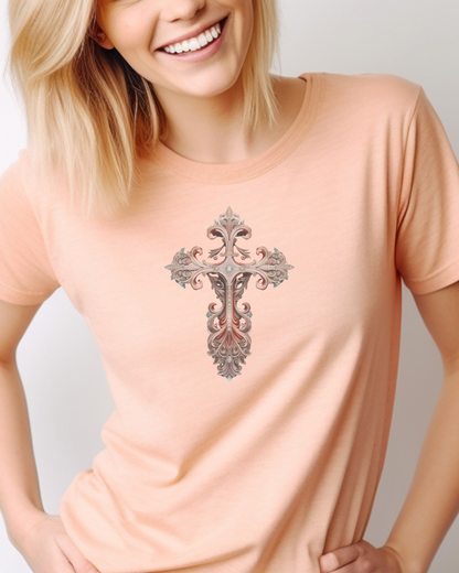 "The Eternal Life Cross" – John 3:16  “For God so loved the world that He gave His one and only Son.” | Faith Shirt, Religious Gift, Jesus Apparel