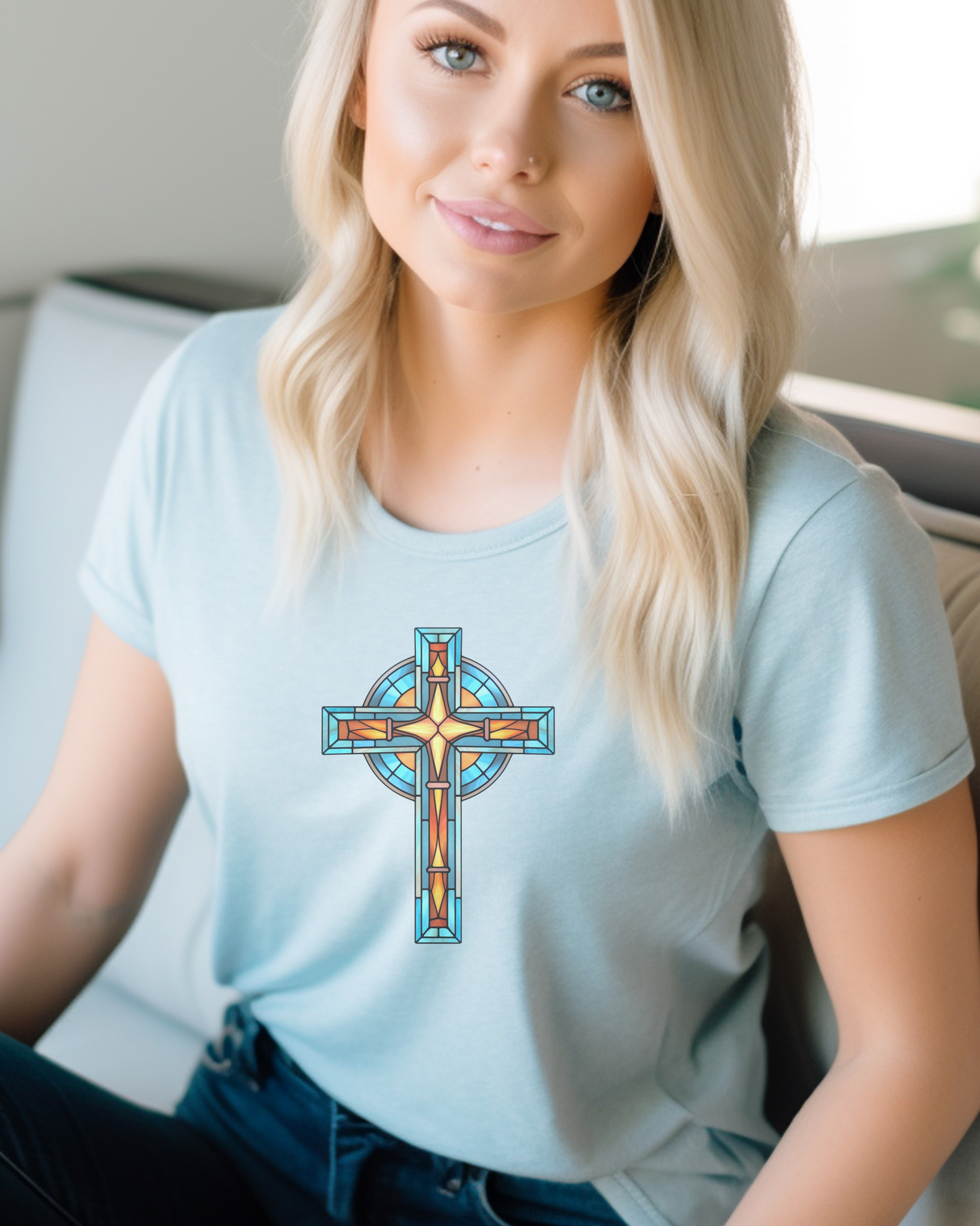 “The Faith Cross” Christian T-Shirt – Hebrews 11:1 – “Faith is the substance of things hoped for, the evidence of things not seen.”