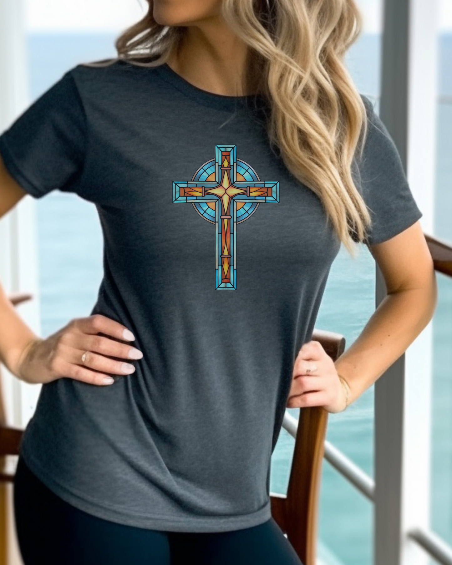 “The Faith Cross” Christian T-Shirt – Hebrews 11:1 – “Faith is the substance of things hoped for, the evidence of things not seen.”