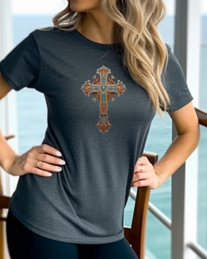 “The Courage Cross – Joshua 1:9 ‘Be strong and courageous. Do not be afraid; for the Lord your God will be with you.’”