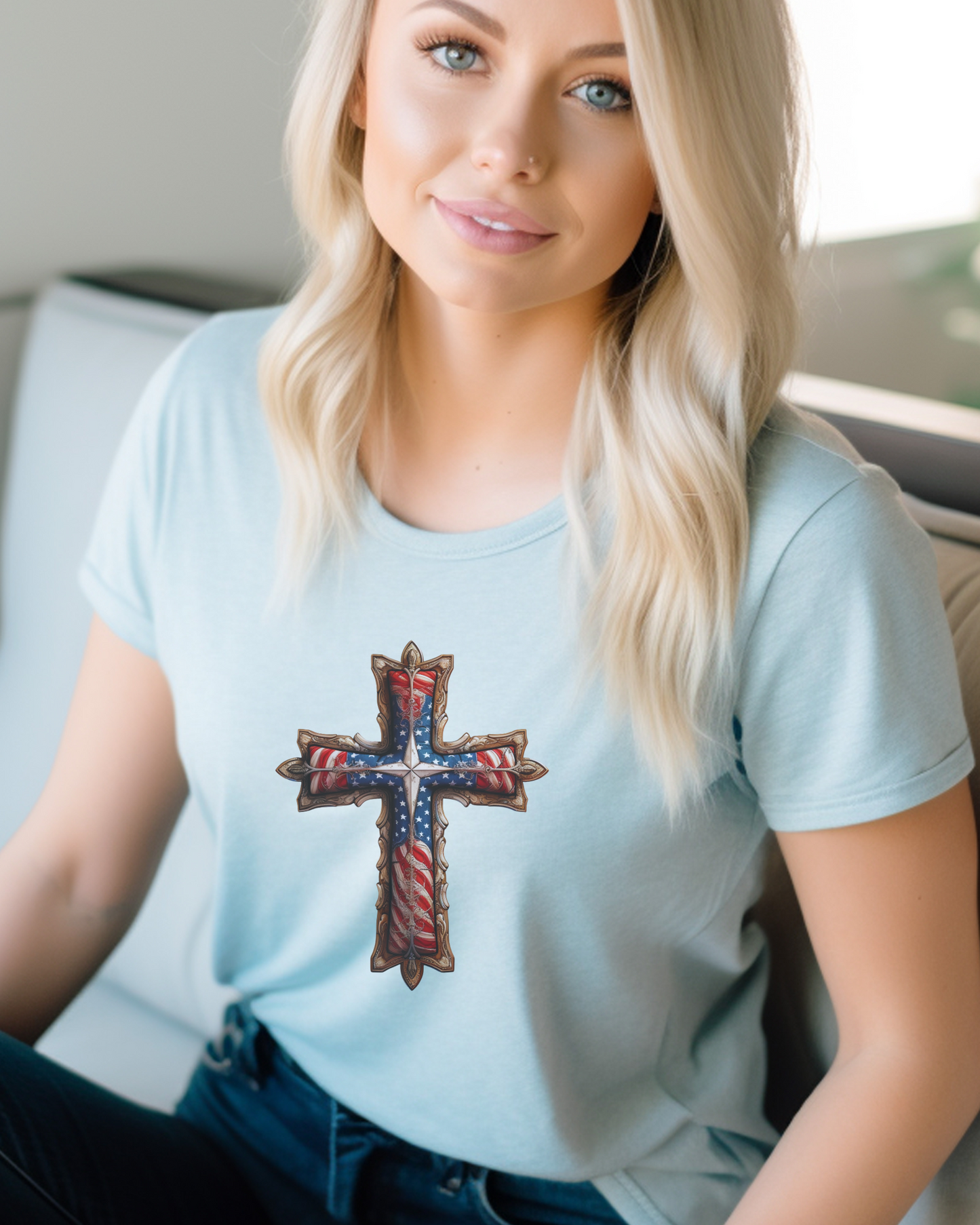 The Freedom Cross T-Shirt – Galatians 5:1 “It is for freedom that Christ has set us free.”