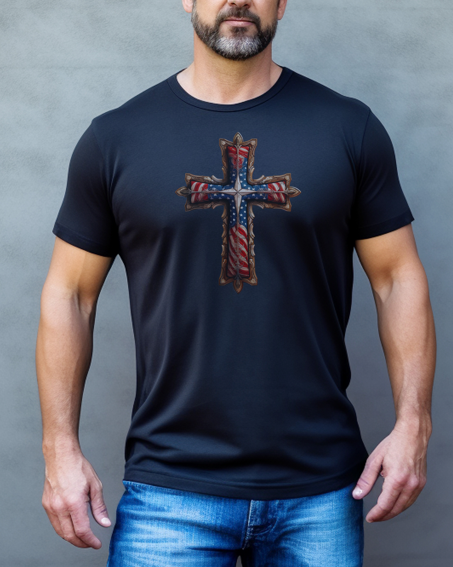 The Freedom Cross T-Shirt – Galatians 5:1 “It is for freedom that Christ has set us free.”