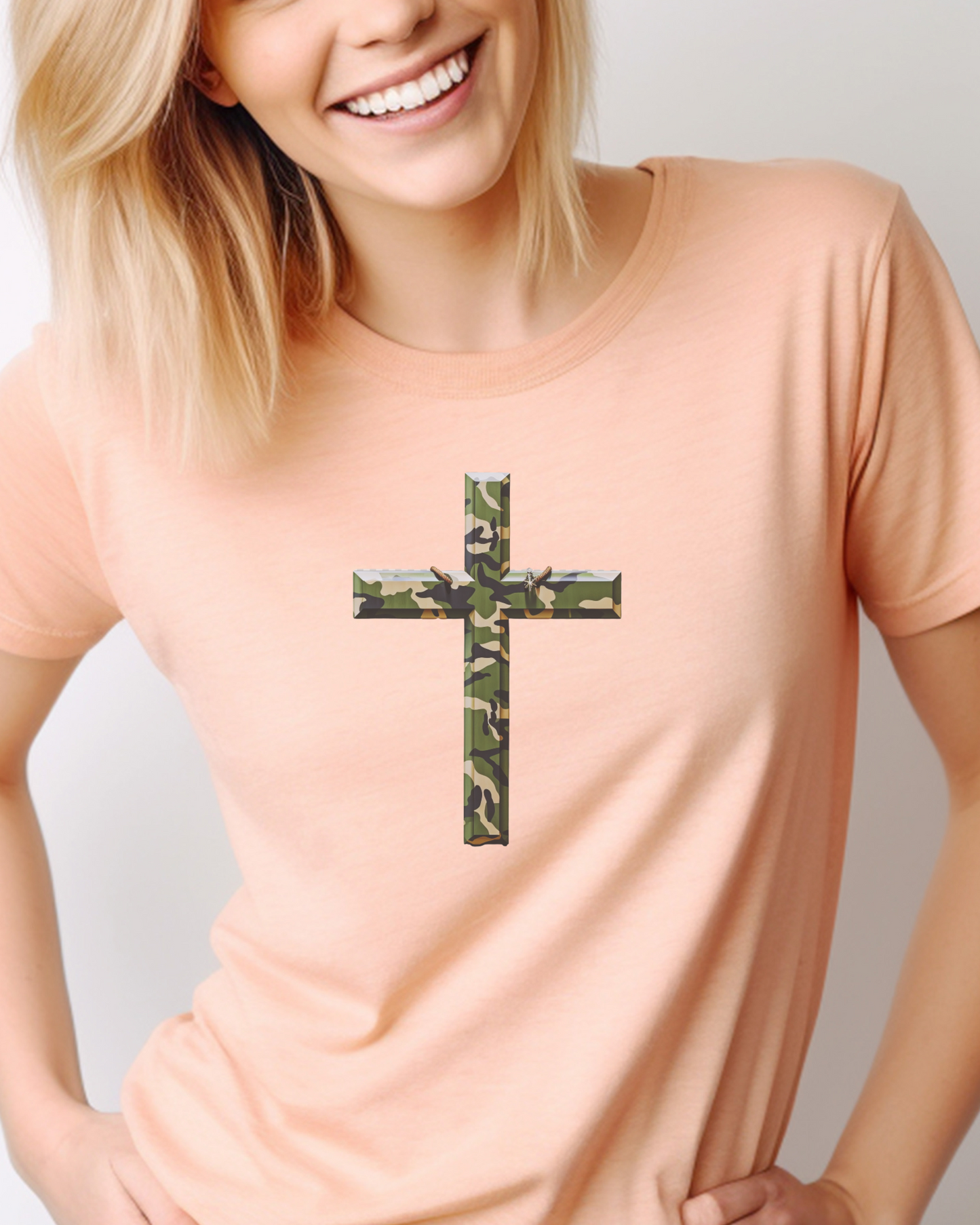 The Camo Cross T-Shirt – 2 Corinthians 11:13  “For such men are false apostles, deceitful workmen, disguising themselves as apostles of Christ.”