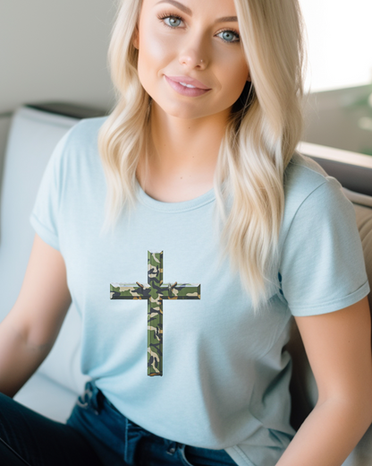 The Camo Cross T-Shirt – 2 Corinthians 11:13  “For such men are false apostles, deceitful workmen, disguising themselves as apostles of Christ.”