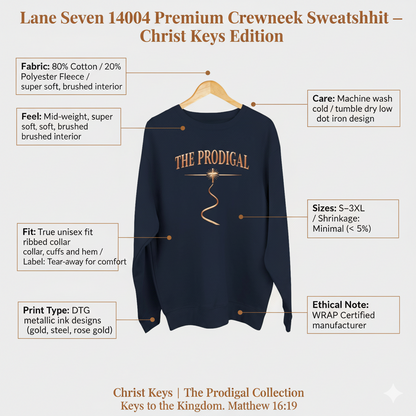 The Prodigal Rose Gold Sweatshirt | Christ Keys Christian Apparel – Mercy in Rose Gold