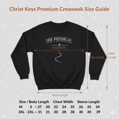 The Prodigal Steel Sweatshirt | Christ Keys Christian Apparel – Strength and Grace in Metallic Steel