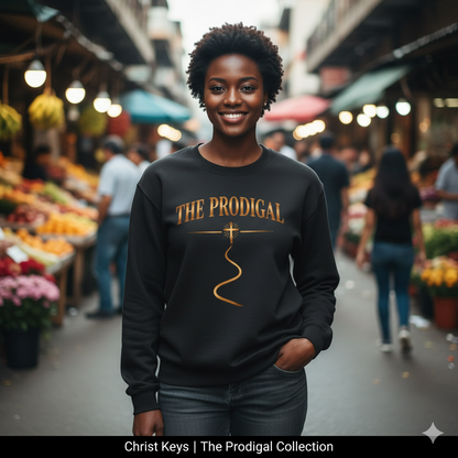 The Prodigal Copper Sweatshirt | Christ Keys Christian Apparel – Faith Comeback Story in Metallic Copper