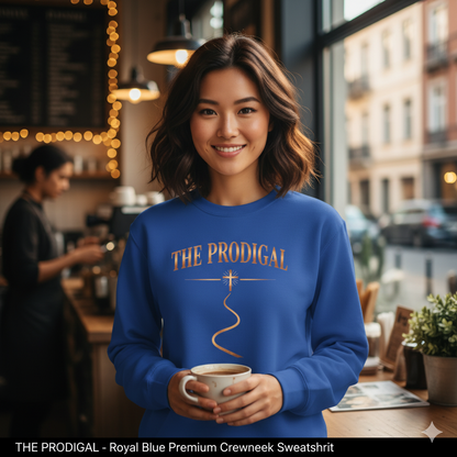 The Prodigal Copper Sweatshirt | Christ Keys Christian Apparel – Faith Comeback Story in Metallic Copper