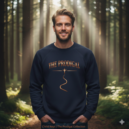 The Prodigal Copper Sweatshirt | Christ Keys Christian Apparel – Faith Comeback Story in Metallic Copper