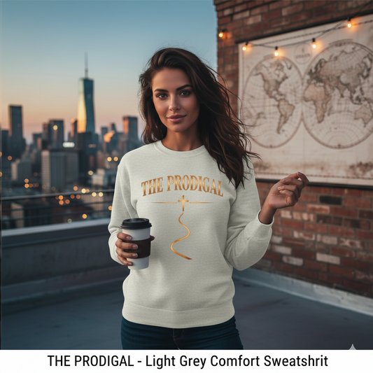 The Prodigal Copper Sweatshirt | Christ Keys Christian Apparel – Faith Comeback Story in Metallic Copper