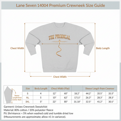 The Prodigal Copper Sweatshirt | Christ Keys Christian Apparel – Faith Comeback Story in Metallic Copper