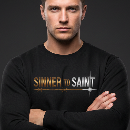 Sinner to Saint Premium Crewneck – Copper to Silver Gradient (French Terry)