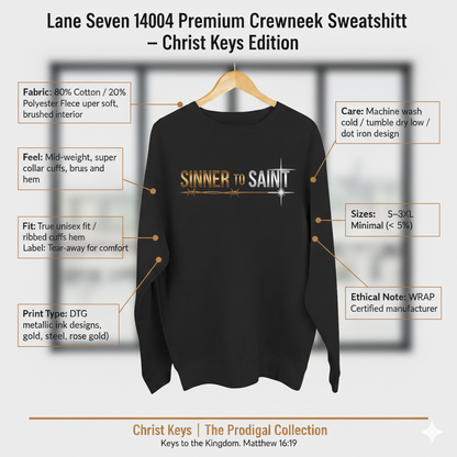 Sinner to Saint Sweatshirt – Copper to Silver Gradient | Transformation Christian Apparel | Luke 15 Return Home Collection