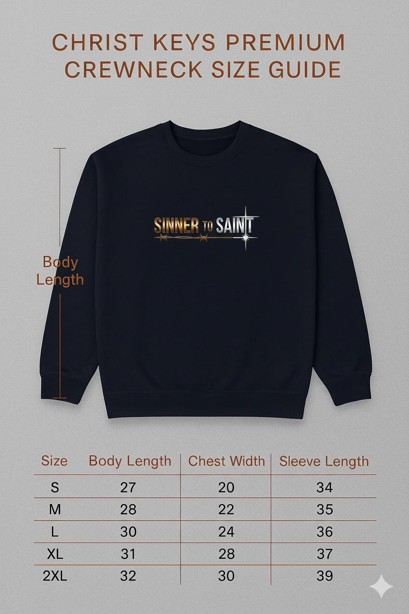 Sinner to Saint Sweatshirt – Copper to Silver Gradient | Transformation Christian Apparel | Luke 15 Return Home Collection