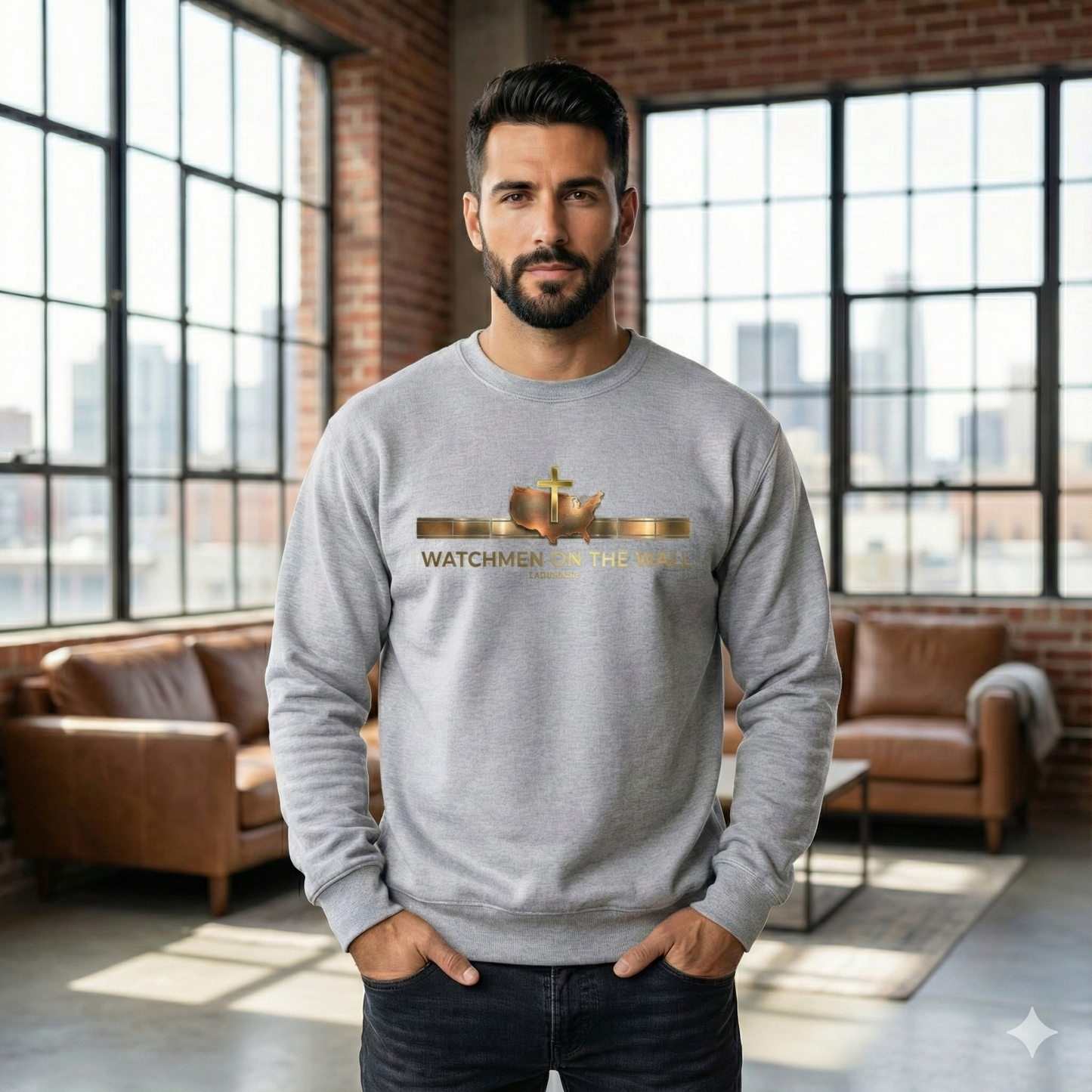 Watchman on the Wall Sweatshirt — Isaiah 62:6 Christian Faith Crewneck