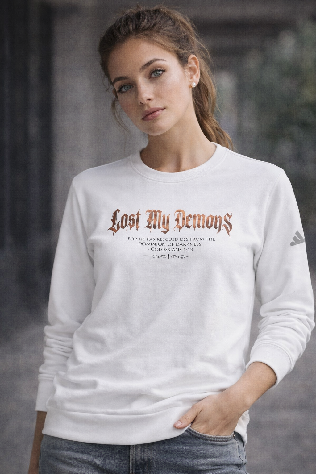 Lost My Demons Crewneck Sweatshirt – Colossians 1:13