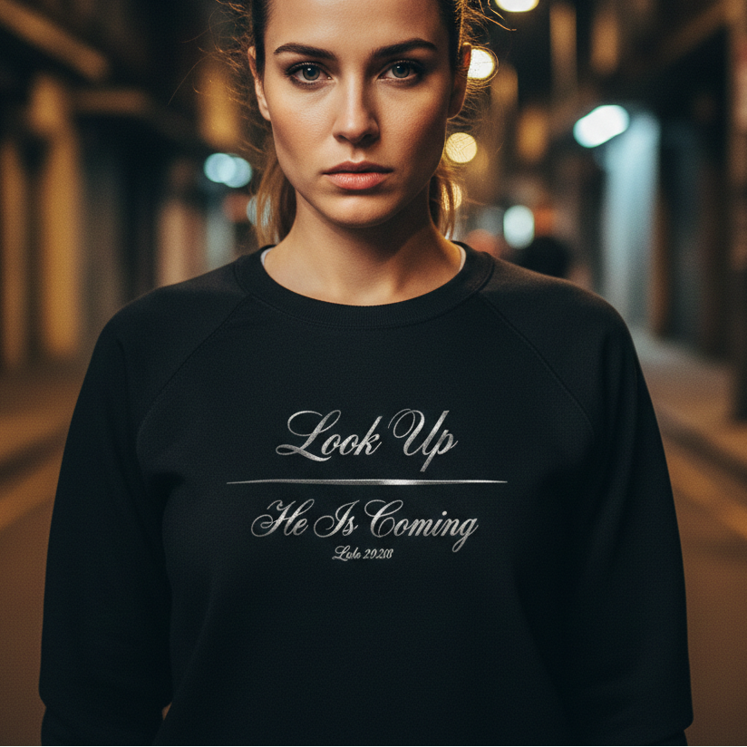 Look Up He Is Coming Premium Heavyweight Crewneck - STANDARD ISSUE