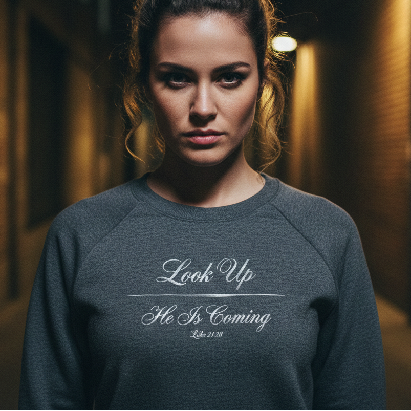 Look Up He Is Coming Premium Heavyweight Crewneck - STANDARD ISSUE