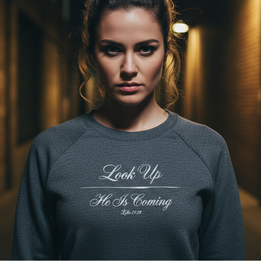 Look Up He Is Coming Premium Heavyweight Crewneck - STANDARD ISSUE
