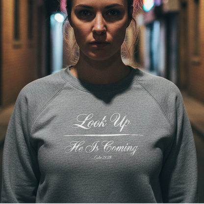 Look Up He Is Coming Premium Heavyweight Crewneck - STANDARD ISSUE