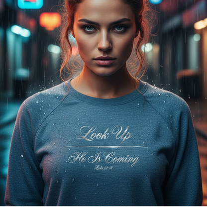 Look Up He Is Coming Premium Heavyweight Crewneck - STANDARD ISSUE