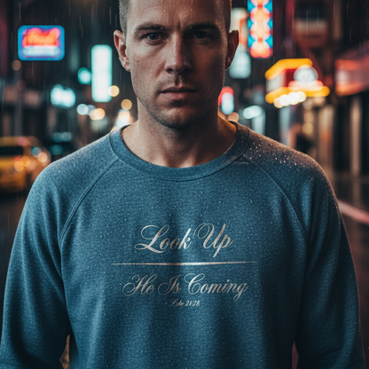 Look Up He Is Coming Premium Heavyweight Crewneck - STANDARD ISSUE