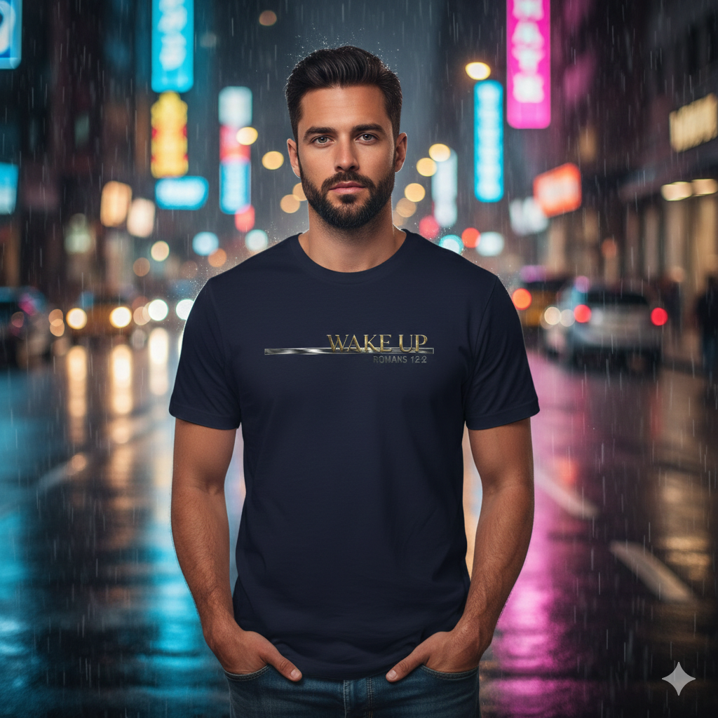 Wake Up Romans 12:2 Premium Essential Tee - STANDARD ISSUE