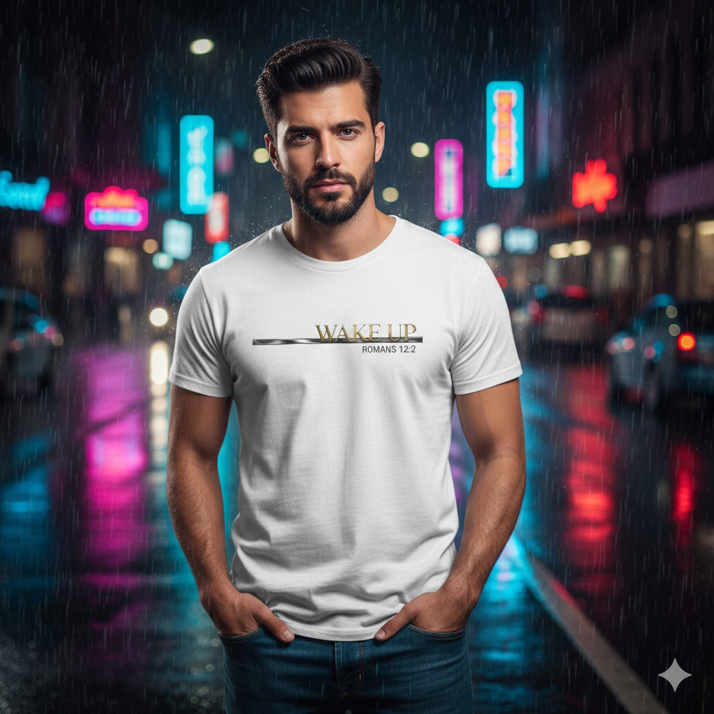 Wake Up Romans 12:2 Premium Essential Tee - STANDARD ISSUE
