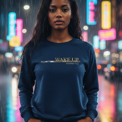 Wake Up Romans 12:2 Premium Heavyweight Crewneck - STANDARD ISSUE