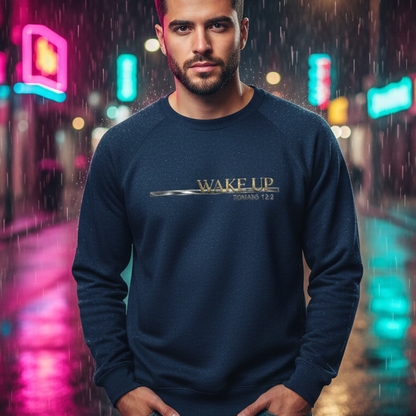 Wake Up Romans 12:2 Premium Heavyweight Crewneck - STANDARD ISSUE