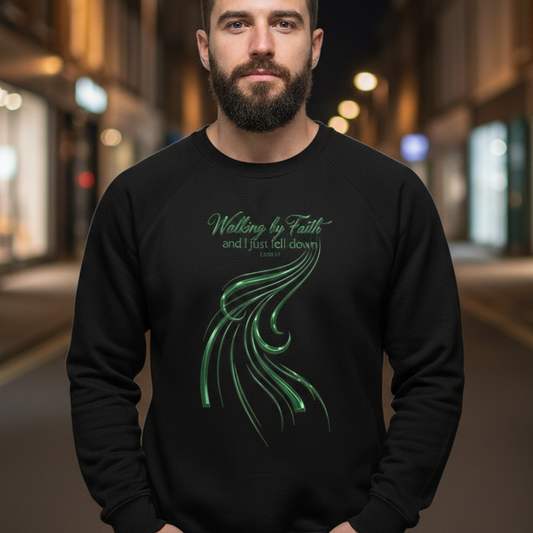 Walking By Faith Premium Heavyweight Crewneck - STANDARD ISSUE