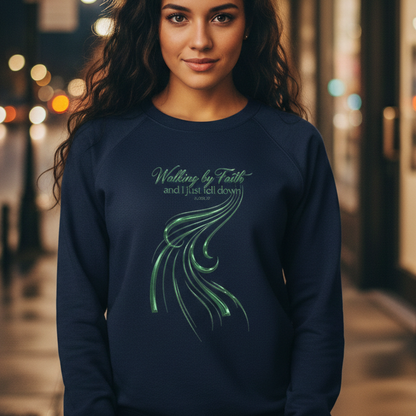 Walking By Faith Premium Heavyweight Crewneck - STANDARD ISSUE