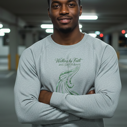 Walking By Faith Premium Heavyweight Crewneck - STANDARD ISSUE