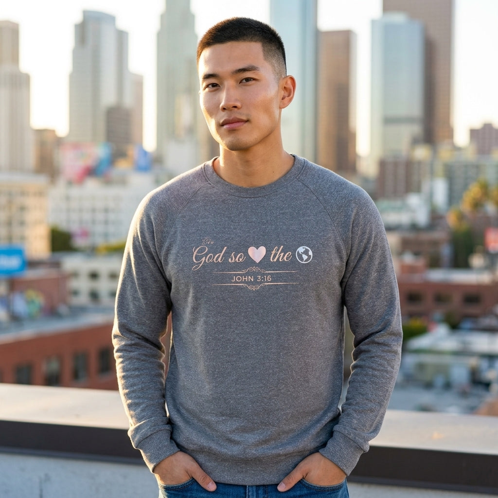 God So Loved The World Premium Heavyweight Crewneck - STANDARD ISSUE