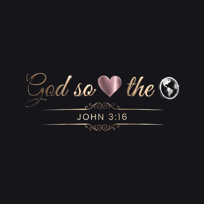 God So Loved The World John 3:16 Christian Pullover Hoodie - Unisex Faith Apparel, Scripture Graphic, Soft Cotton