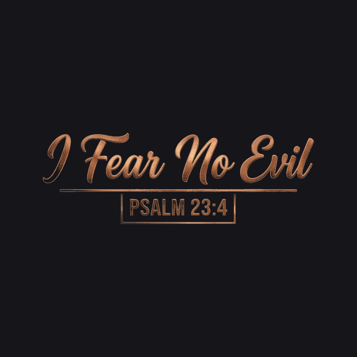 I Fear No Evil Psalm 23:4 Christian V-Neck T-Shirt - Unisex Faith Apparel, Scripture Graphic, Soft Cotton