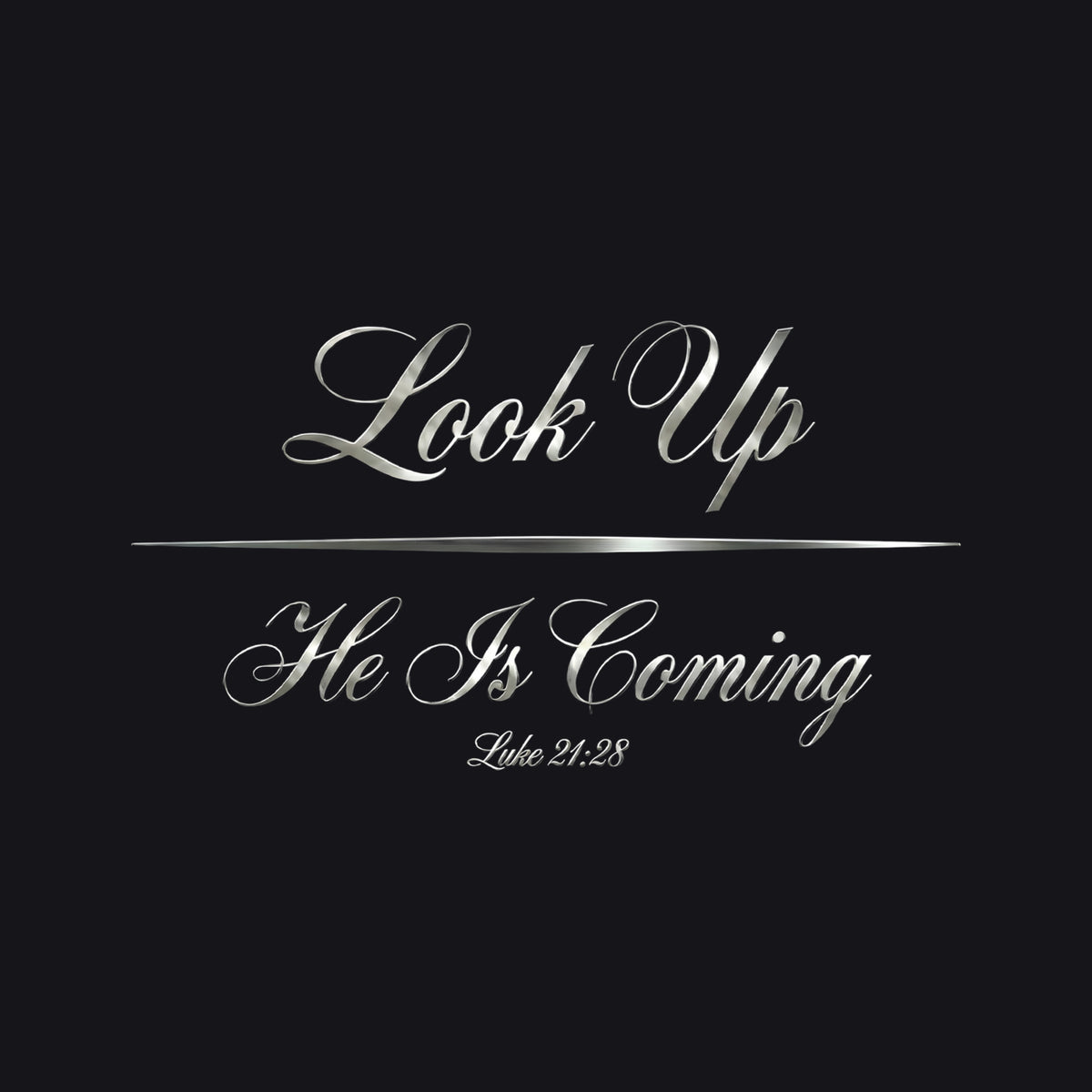 Look Up He Is Coming Luke 21:28 Christian Pullover Hoodie - Unisex Faith Apparel, Scripture Graphic, Soft Cotton