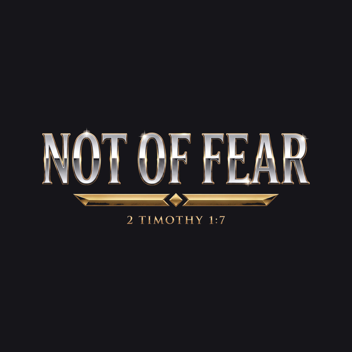 Not Of Fear 2 Timothy 1:7 Christian V-Neck T-Shirt - Unisex Faith Apparel, Scripture Graphic, Soft Cotton