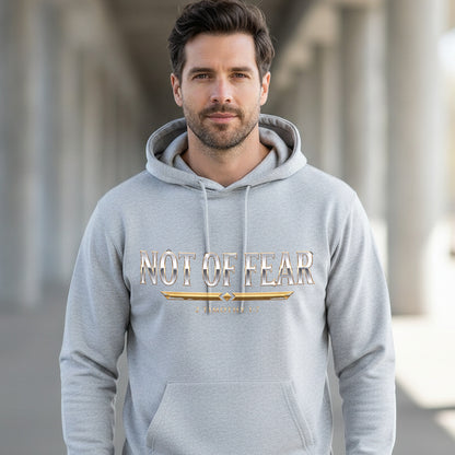 Not Of Fear 2 Timothy 1:7 Christian Pullover Hoodie - Unisex Faith Apparel, Scripture Graphic, Soft Cotton