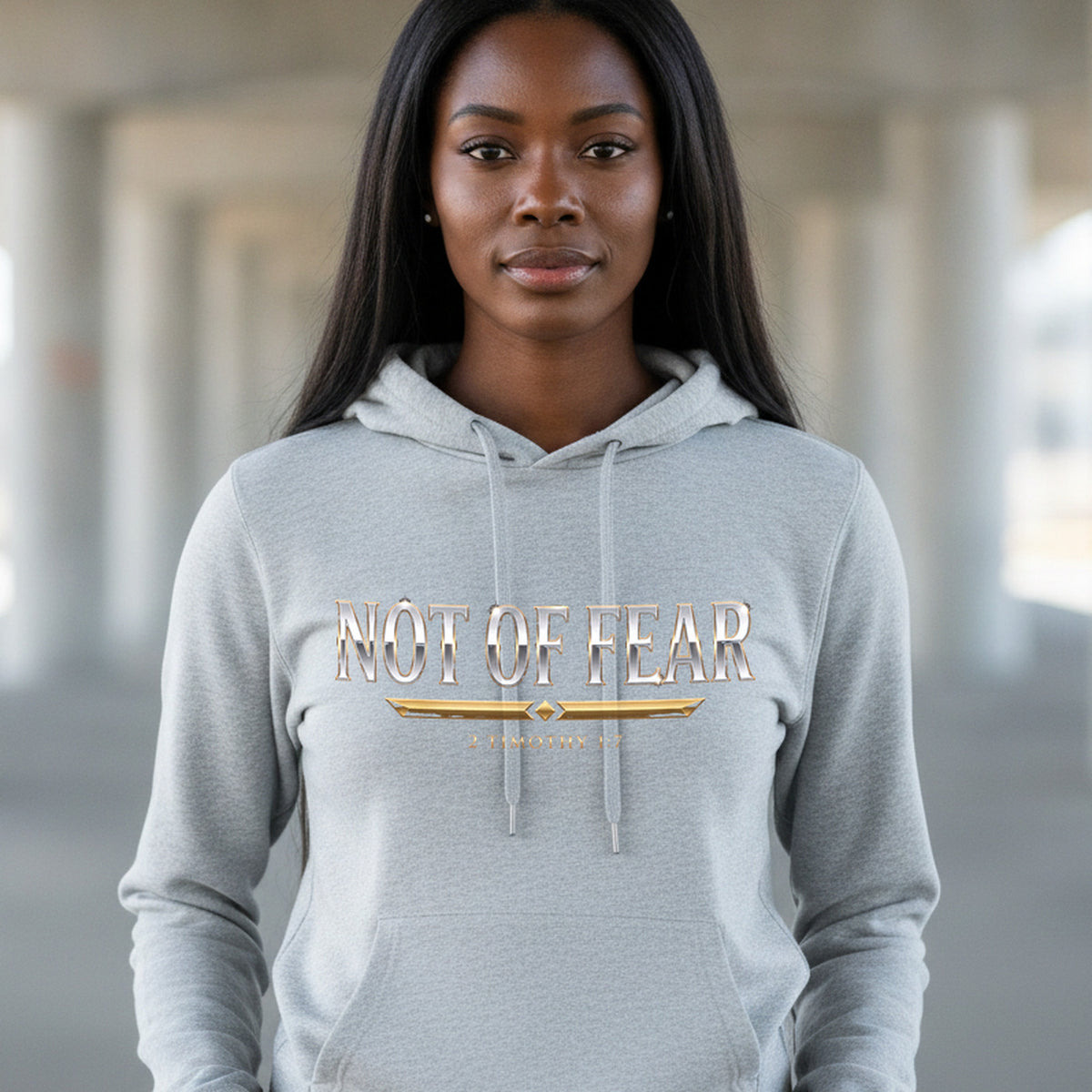 Not Of Fear 2 Timothy 1:7 Christian Pullover Hoodie - Unisex Faith Apparel, Scripture Graphic, Soft Cotton