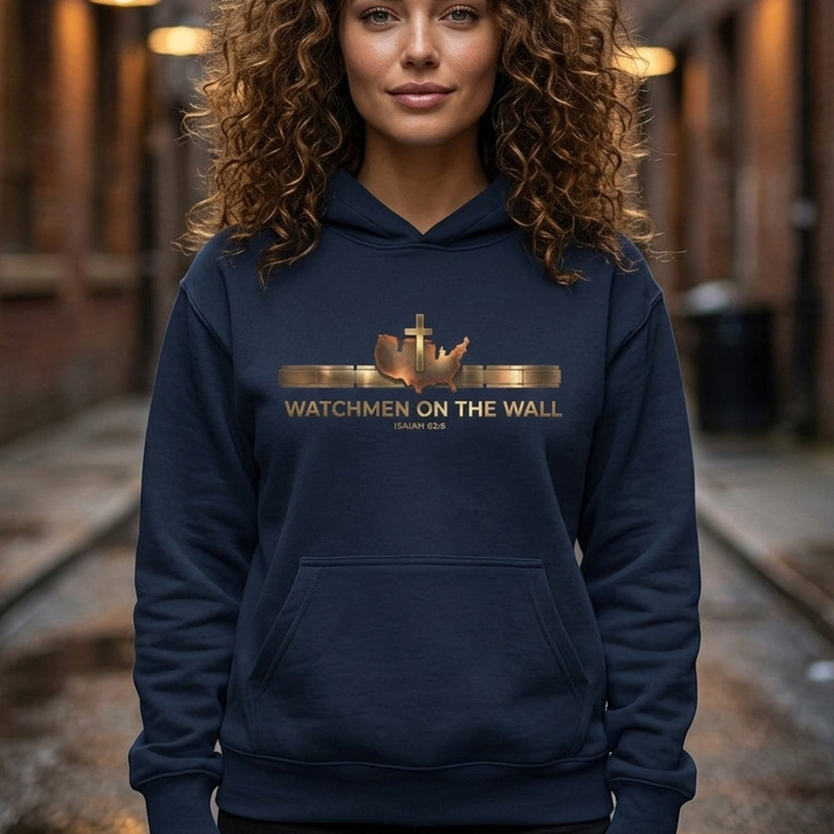 Watchmen on the Wall Isaiah 62:6 Christian Pullover Hoodie - Unisex Faith Apparel, Scripture Graphic, Soft Cotton