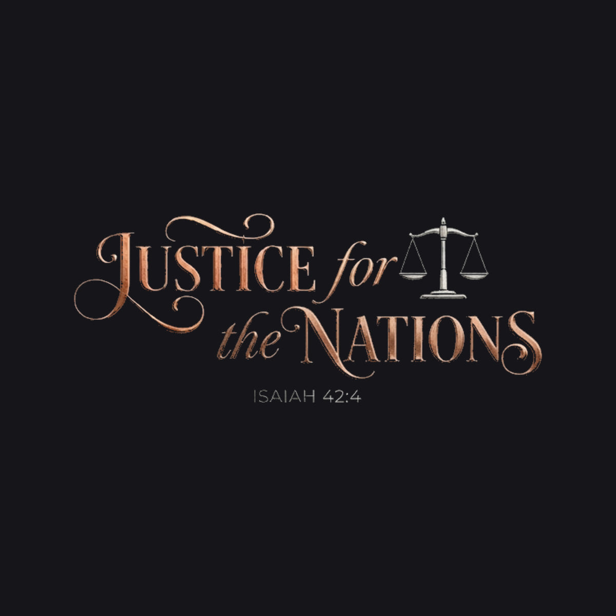 Justice For The Nations Isaiah 42:4 Christian V-Neck T-Shirt - Unisex Faith Apparel, Scripture Graphic, Soft Cotton