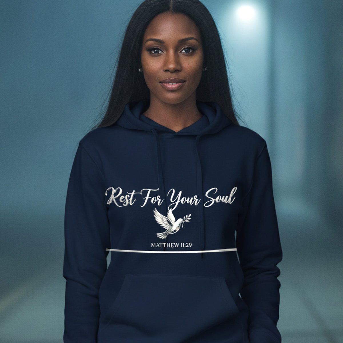 Rest For Your Soul Matthew 11:29 Christian Pullover Hoodie - Unisex Faith Apparel, Scripture Graphic, Soft Cotton